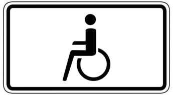 road sign for people with disabilities