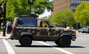 army jeep in parking