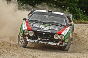 single race car in rally