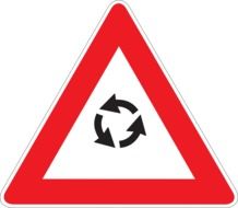 traffic sign for driving in a circle