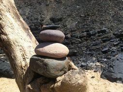 art stones on the beach of Portugal
