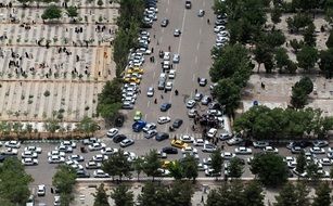 Aerial view of behesht e reza cemetery