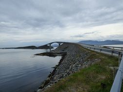 Atlantic road bridge on a cloudy day