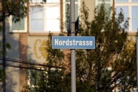 street sign in Zurich