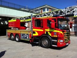 fire truck with a ladder