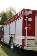 fire truck on green grass