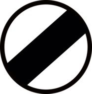 forbidden, black and white road sign