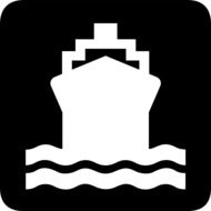 boat sign on water