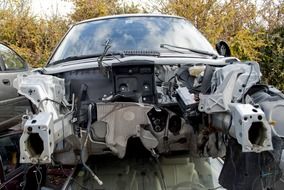 picture of crashed car after an accident