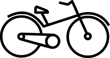 bicycle with two wheels as an illustration