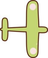 green plane drawing