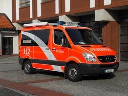 red fire truck mercedes