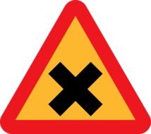 cross traffic road signs drawing