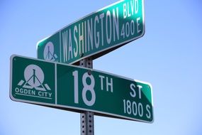 green road signs