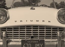 front bumper of a vintage car