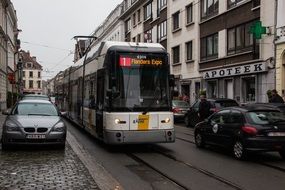 tram tracks in Belgium