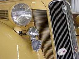 front of a vintage car