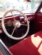 old steering wheel and timer