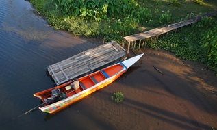 boat on the river in thailand