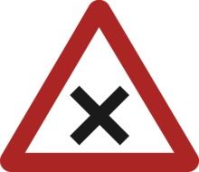 Clipart of danger warning road sign