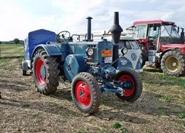 tractors on the field