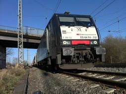 three phase locomotive on rails