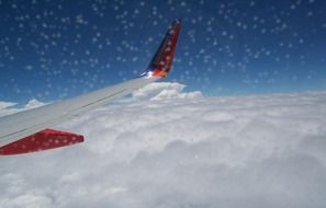 airplane in the cloud