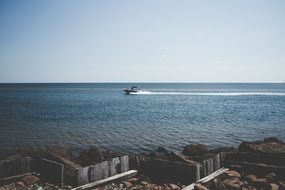 boat on the water near the waterfront