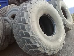 tractor wheels close-up