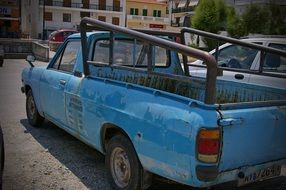 Old blue pick-up truck