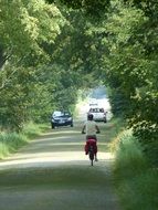 cyclist on the road in Germany