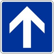 up arrow on road sign