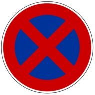 stopping restriction traffic sign