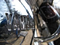 chromed motorcycle close up