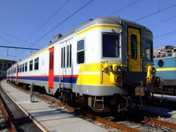 train at a station in belgium