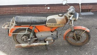 rusty vintage motorcycle