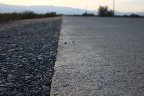 Close photo of asphalt road