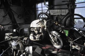 oldtimer mammut motorcycle in museum