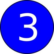 blue ball with number 3