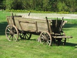 agricultural wooden wagon