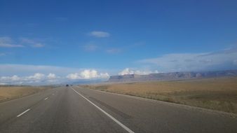 freeway under the blue sky
