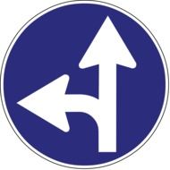 road sign with arrows