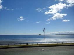 landscape of Road near the beach