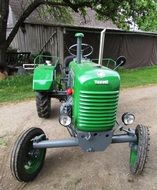 green mini tractor