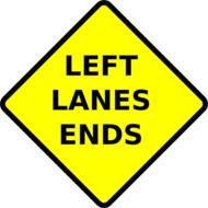 left lane ends drawing