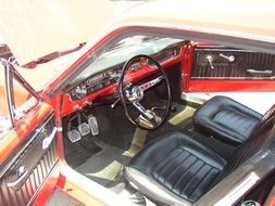 interior trim of the red car