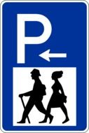 traffic sign pedestrian parking