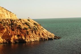 coastal road under the rays of the summer sun in Turkey