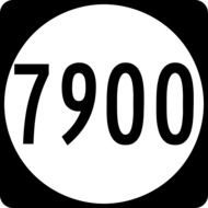 road marking on a sign
