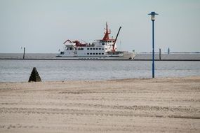 ferry with passengers at sea